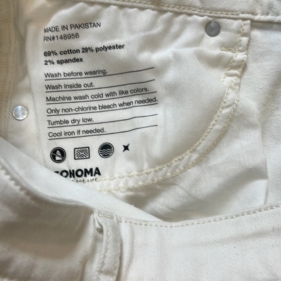 SONOMA MID RISE SKINNY EVERYDAY JEANS IN BLEACH WHITE **NWT** - Picture 9 of 9